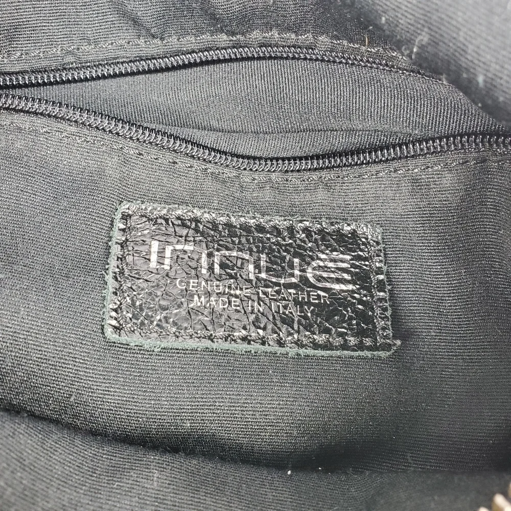 Innue Italy Black Leather Hobo Handbag